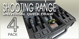 Handgun Shooting Range Case 4 Pack