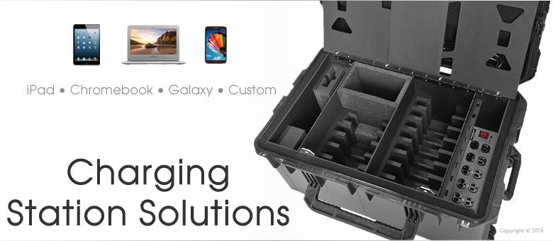 Custom Charging Stations for iPad Chromebook and Galaxy