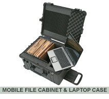 Mobile file cabinet and laptop case