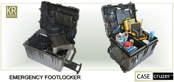 CaseCruzer - Emergency footlocker fro weather disasters