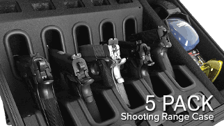 Handgun Shooting Range Case - 5 Pack