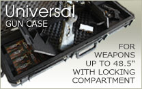 Universal Gun Cases with Locking Compartment holds weapons up to 48.5"