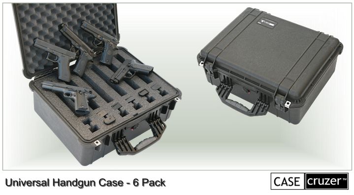 6 Pack Universal Hand Gun Case