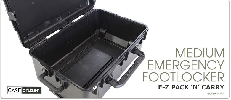 medium emergency footlocker trunk empty