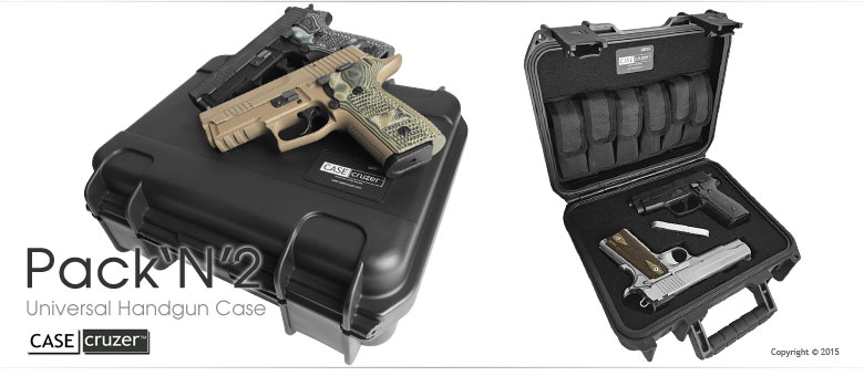 2 handgun cases double