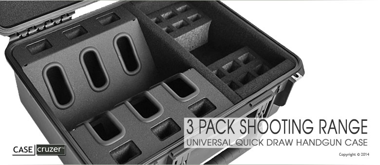 Multiple Handgun Case 3 Pack
