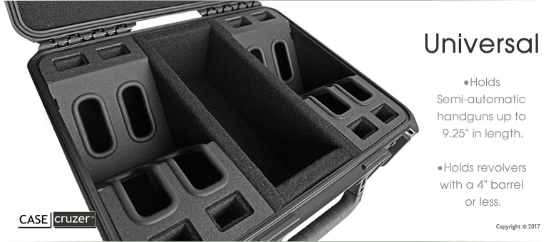 Universal 4 Handgun Range Case