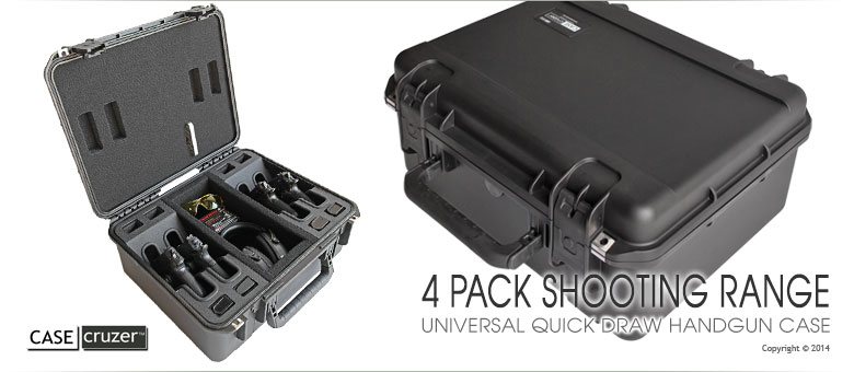 Zombie Universal Handgun Case holds 4 pistols