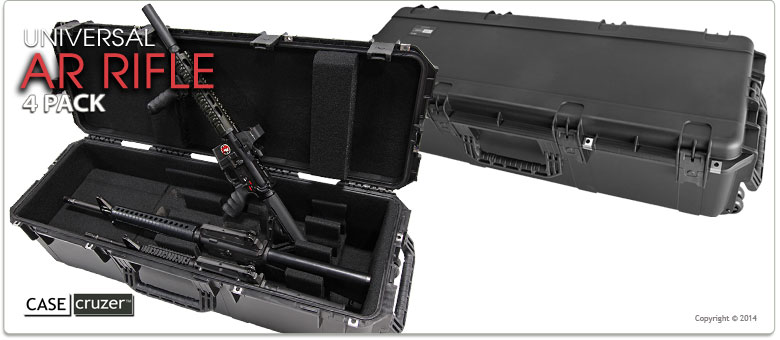 AR Rifle Gun Case holds 4 rifles