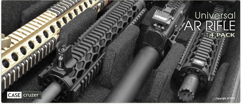 AR Rifle Gun Case 4 Pack CaseCruzer