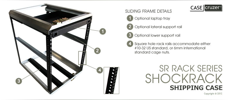 rack case with removable frame