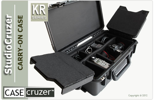 PSC700 case holds camera and equipment inside padded dividers